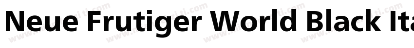 Neue Frutiger World Black Italic字体转换